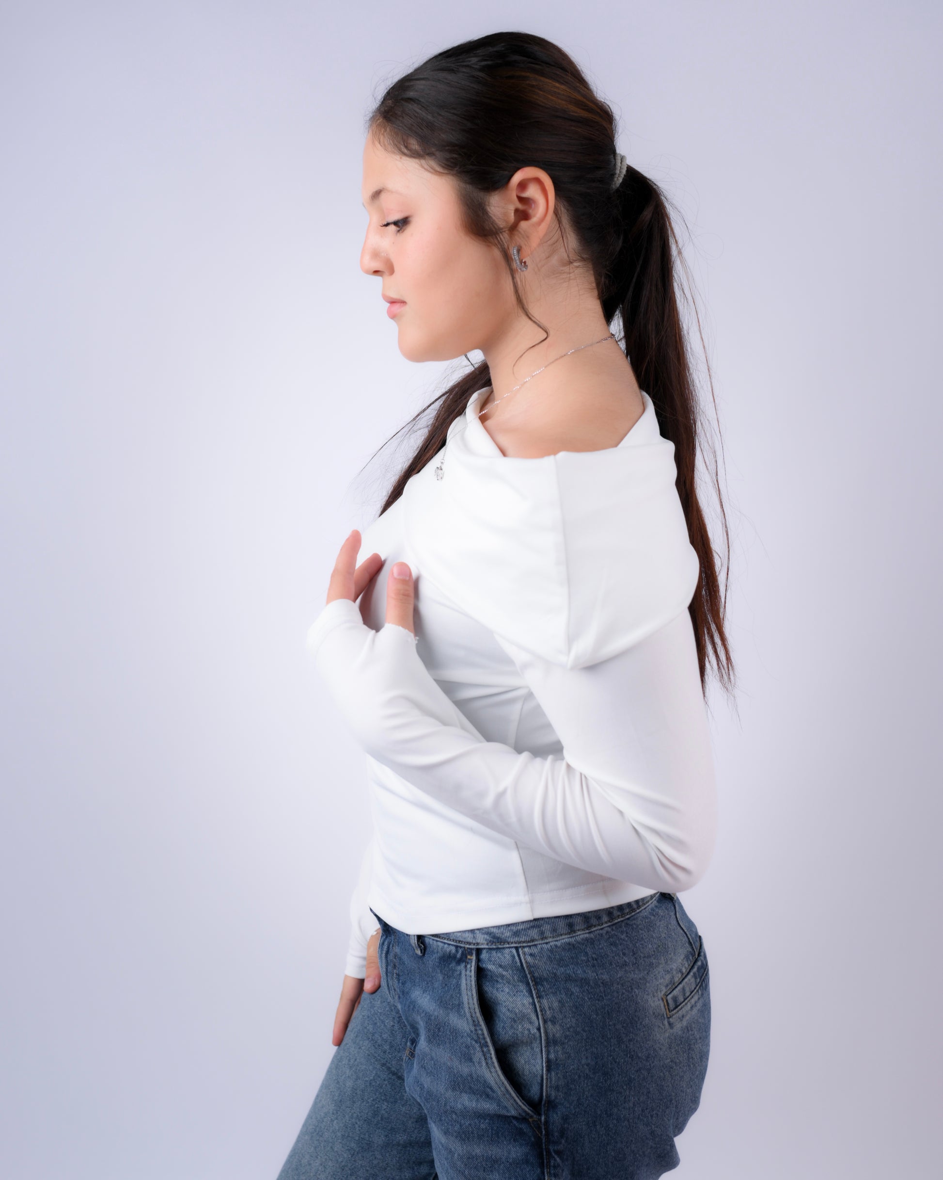 Masquerade OFF Shoulder Long Sleeves - White