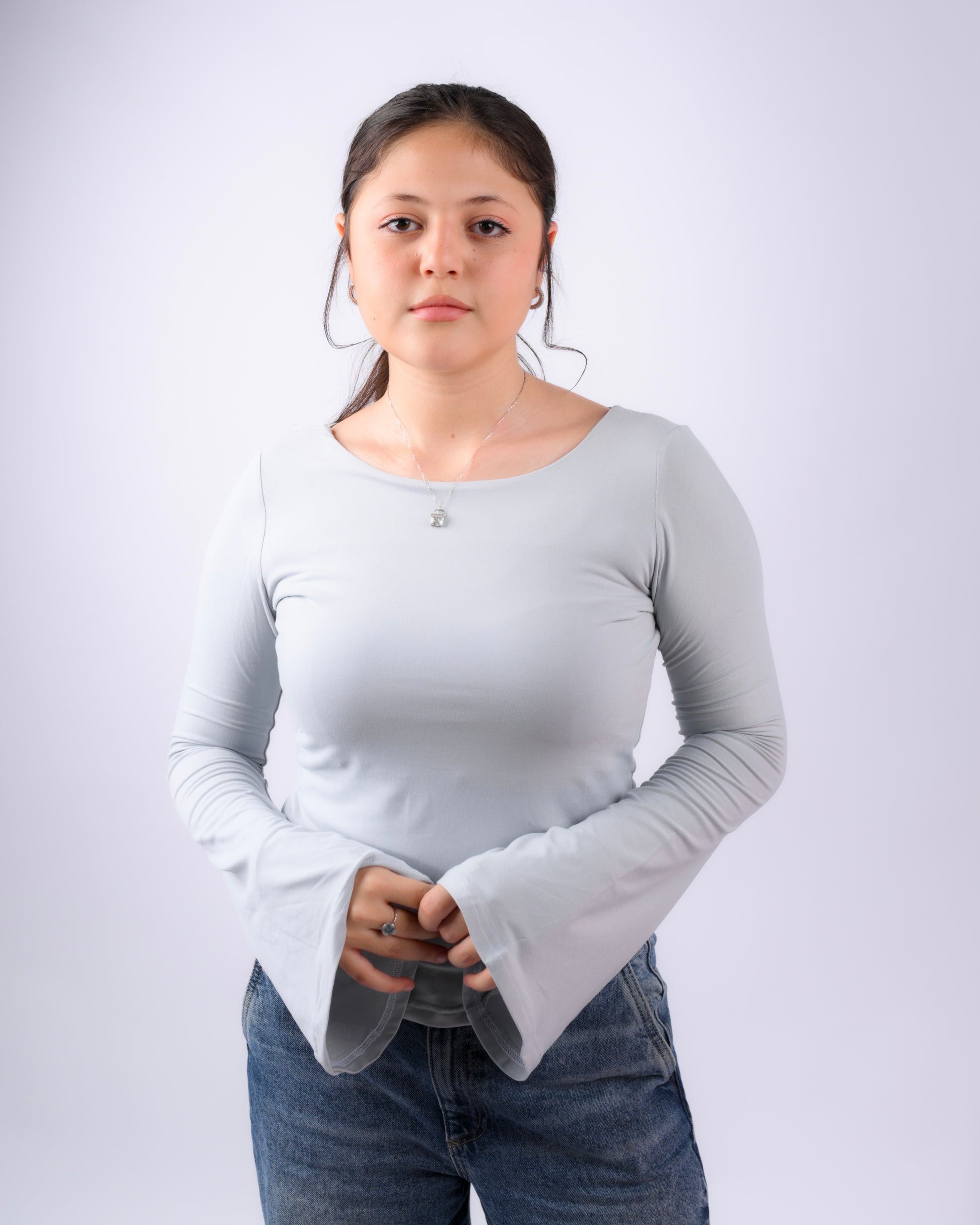 Masquerade Wide Long Sleeves - Light Grey