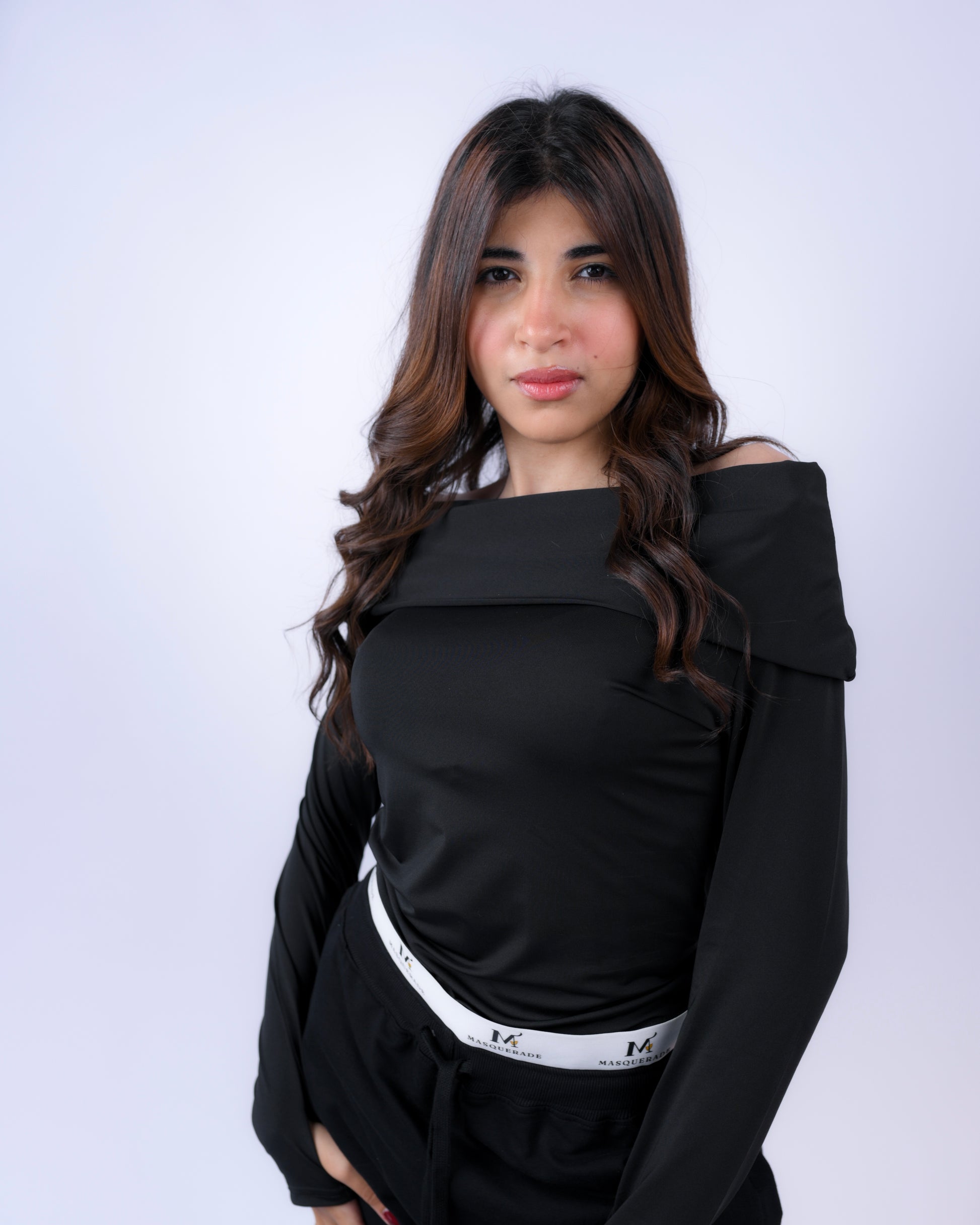 Masquerade OFF Shoulder Long Sleeves - Black