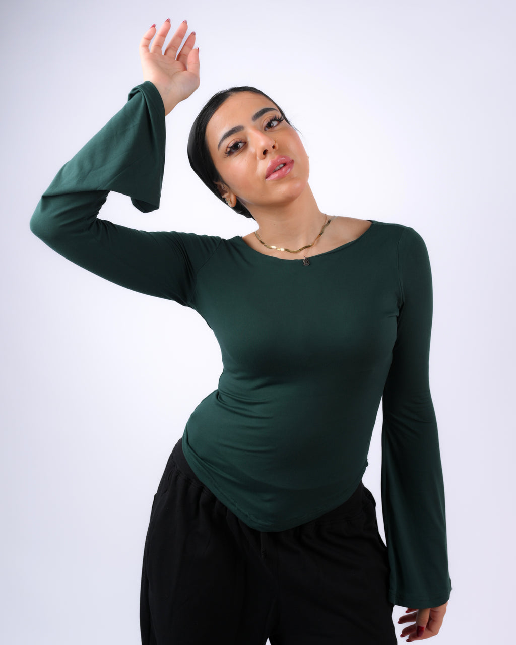 Masquerade Wide Long Sleeves - Dark Green