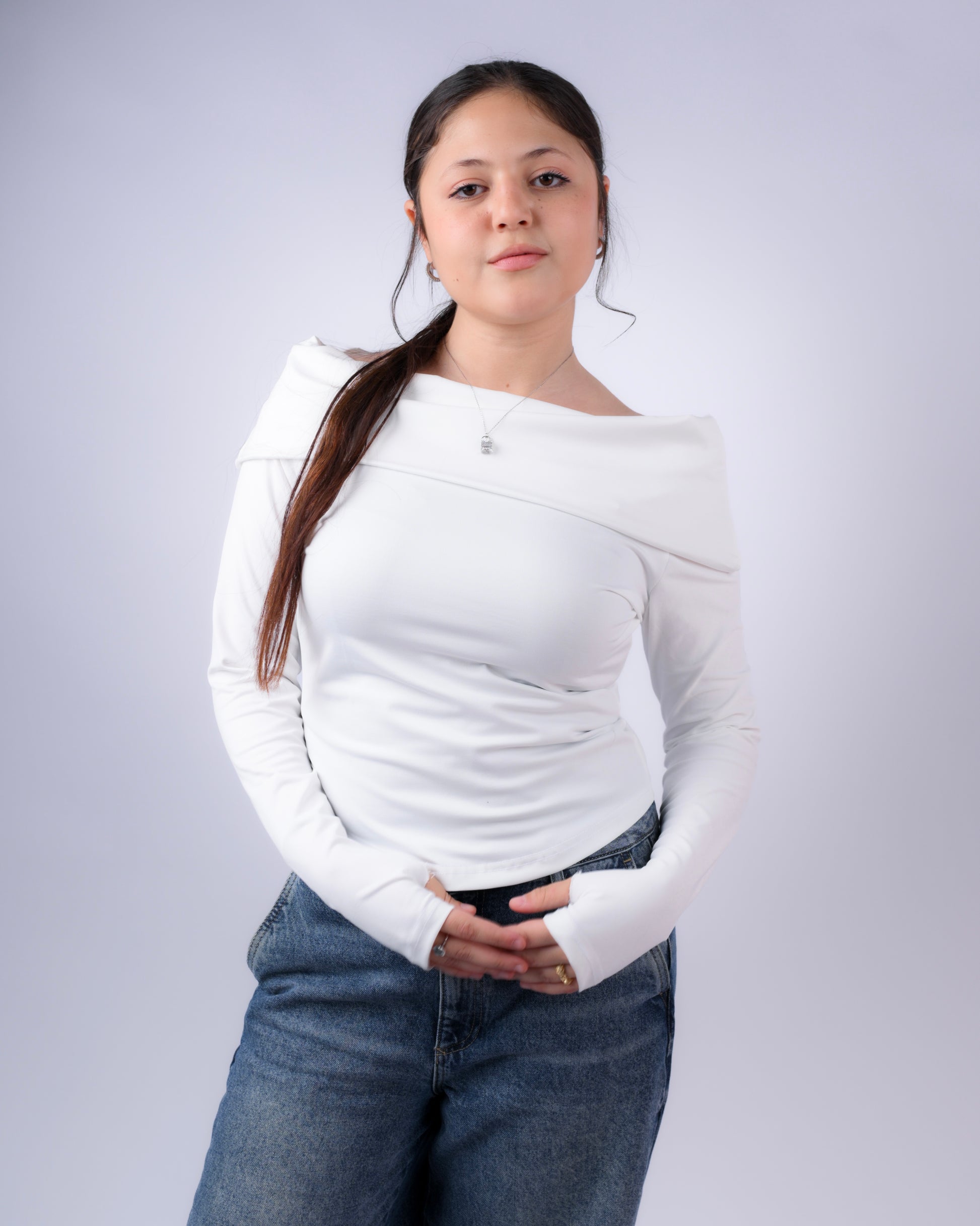 Masquerade OFF Shoulder Long Sleeves - White
